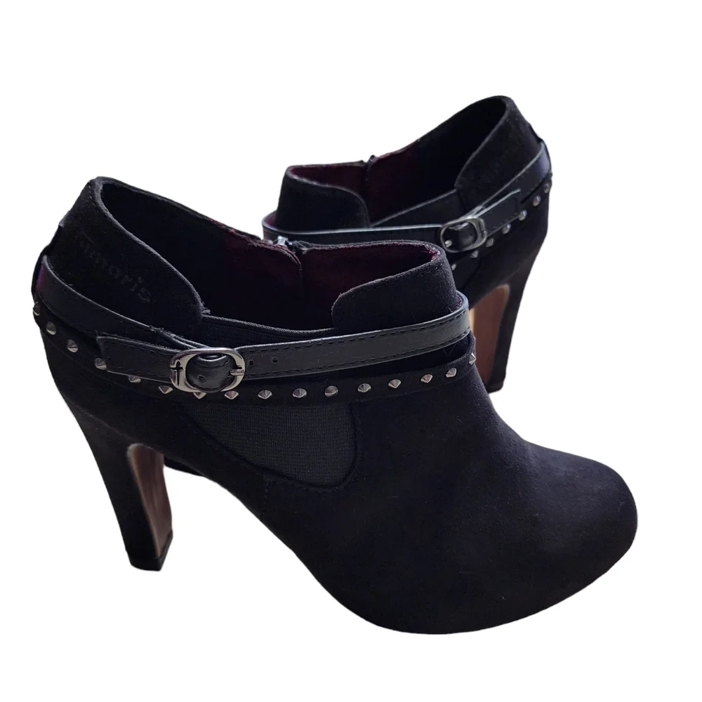 Women's Tamaris Ankle Booties Black Sz 5.5